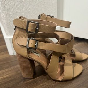 Steven Madden blocked heel sandals, size 7 1/2